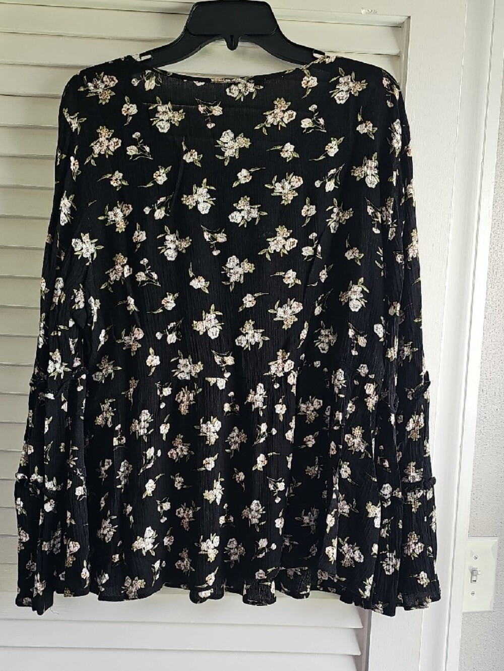 Maurices Black Floral Peplum Tunic - Picture 2 of 2